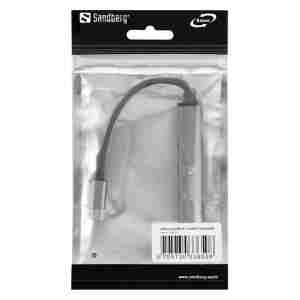 Sandberg USB-C v 3xUSB-A + 2xUSB-C SAVER varčno vozlišče