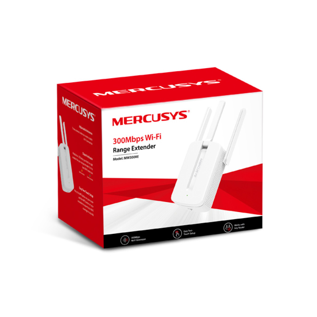 Razširitev brezžičnega omrežja MERCUSYS WiFi4 802.11n N300 300Mbit/s 3x antena (MW300RE) - slika 2