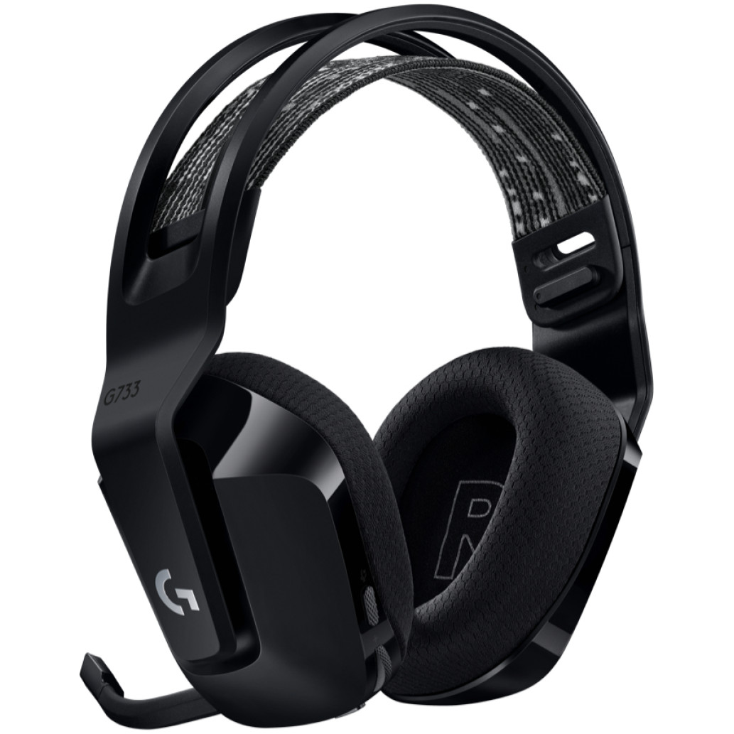Slušalke gaming Logitech brezžične G733 Lightspeed 2,4Hz - črne (981-000864) - slika 4