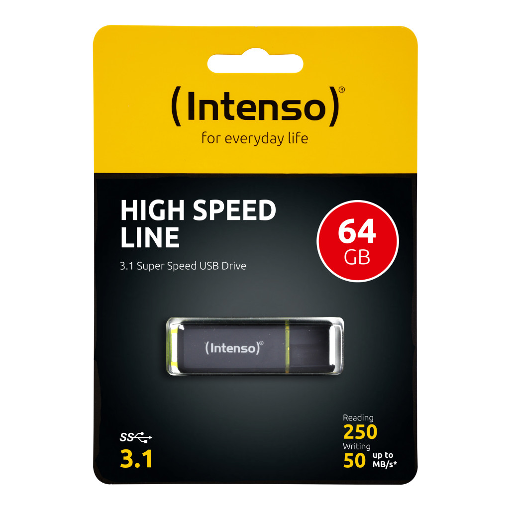 Spominski ključek 64GB USB 3.1 Intenso High Speed Lite 250/50 MB/s (TC183332GB01) - slika 3