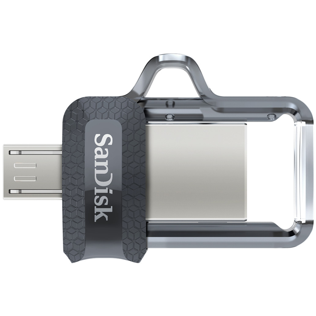Spominski ključek 32GB USB-C/A Sandisk Ultra Dual 150MB/s plastičen drsni micro črn OnTheGo združljiv (SDDD3-032G-G46) - slika 3