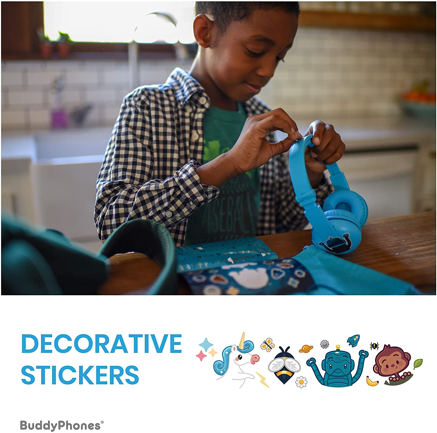 BUDDYPHONES PLAY, BLUETOOTH SLUŠALKE, MODRE - slika 3