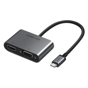 Ugreen USB-C na HDMI in VGA + PD adapter siv - box
