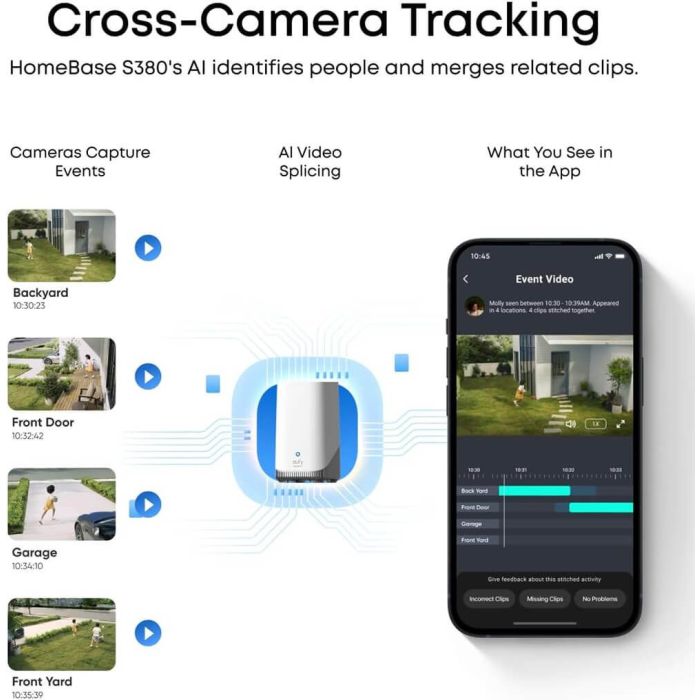 Anker Eufy Security SoloCam E42 komplet 4 kamer + HomeBase 3 baza + 4 solarni paneli - slika 5