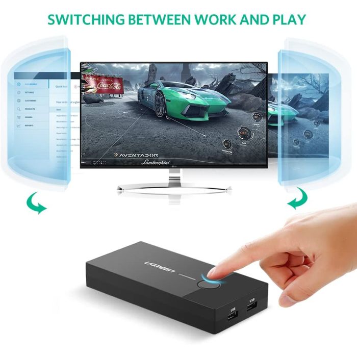 Ugreen VGA 2x1 KVM Stikalo - box - slika 6