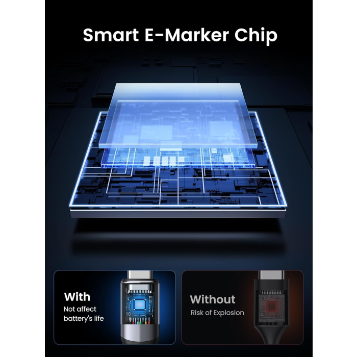 UGREEN USB-C 3.1 Gen2 10Gbps kabel 240W, avdio+video, 1m (črn)