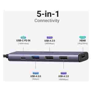 UGREEN 5v1 USB-C 4K HDMI, 100W, 4K@30Hz HDMI