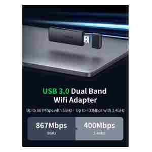 Ugreen USB WiFi adapter AC1300, 1300Mbps 802.11 Dual Band