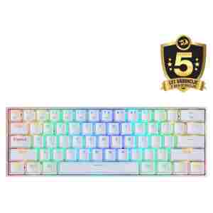 REDRAGON DRACONIC K530RGB PRO BT/ŽIČNA BELA MEHANSKA TIPKOVNICA, RDEČA STIKALA