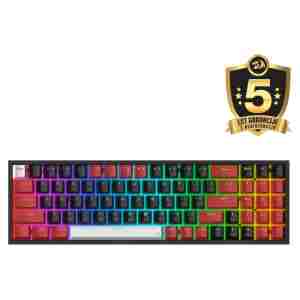 REDRAGON POLLUX K628RGB PRO ŽIČNA/BREZŽIČNA/BT MEHANSKA TIPKOVNICA, RDEČA STIKALA