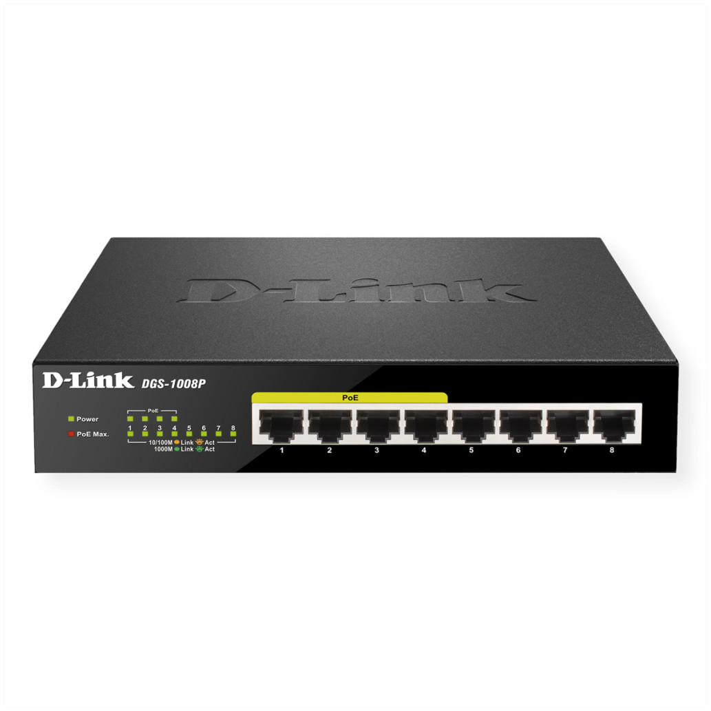 STIKALO 8-PORT D-link 100/1000 1000 (DGS-1008P/E) - slika 4