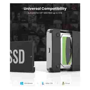 Ugreen 2.5 SATA ohišje za disk srebrn - box