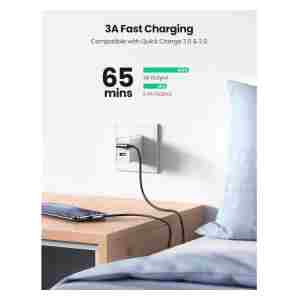 Ugreen USB v USB C 90-stopinjski kabel za hitro polnjenje 2M