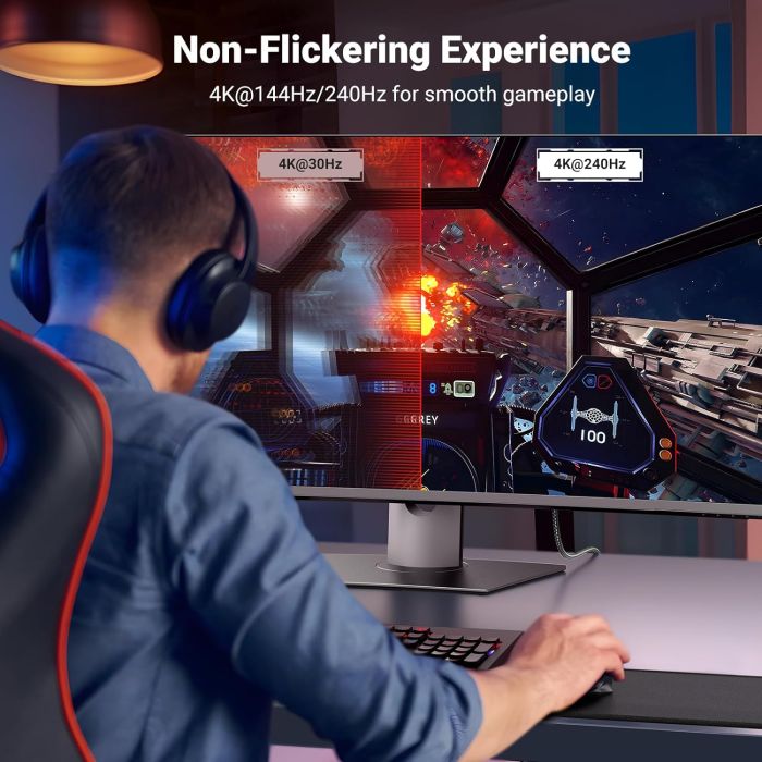 Ugreen kabel USB C v DisplayPort 1.4 8K@60Hz 4K@240Hz, 3M - slika 6