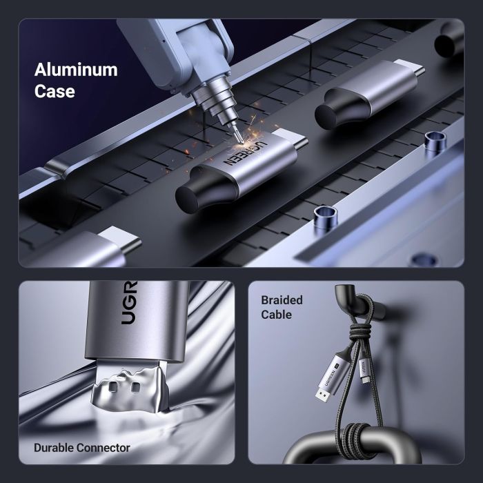 Ugreen kabel USB C v DisplayPort 1.4 8K@60Hz 4K@240Hz, 3M - slika 2