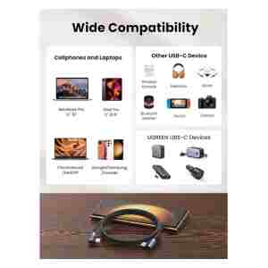 Ugreen kotni USB-C 60W kabel 1M