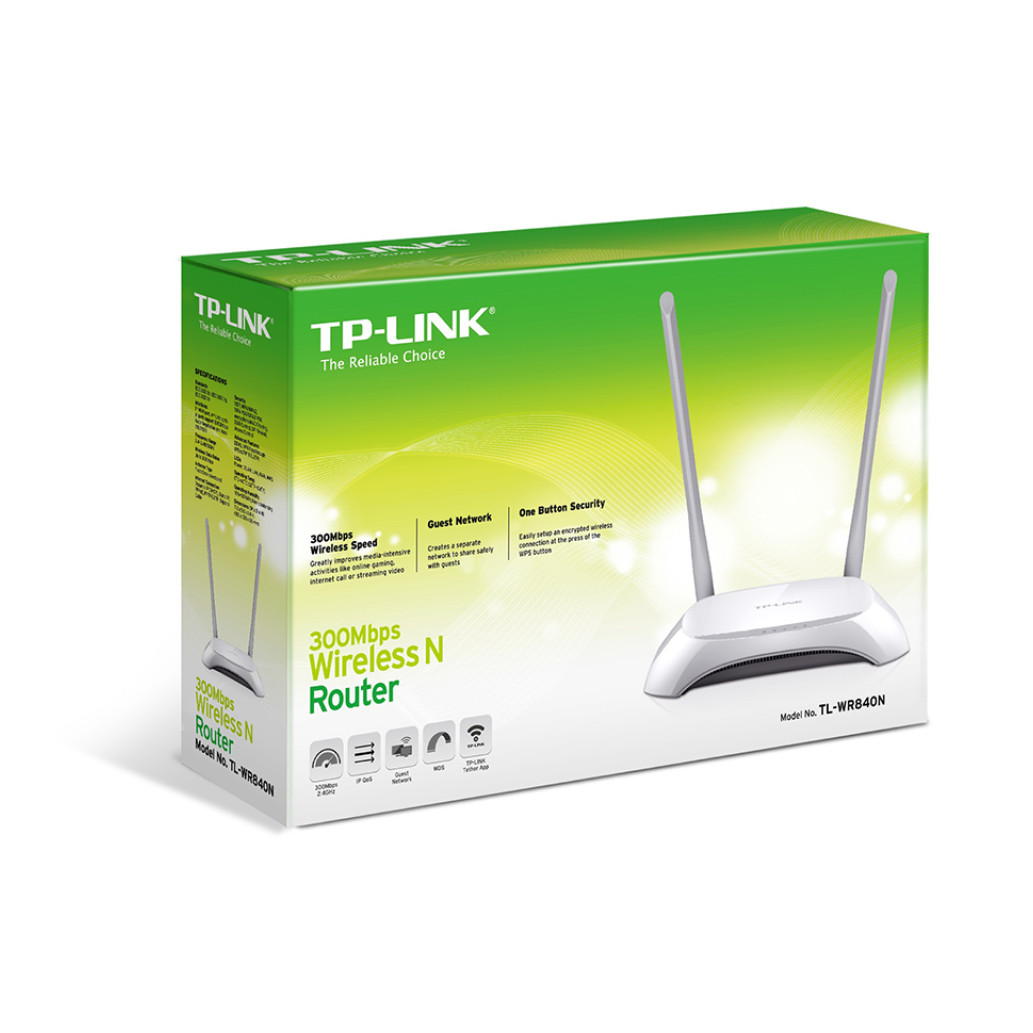 Usmerjevalnik brezžični TP-Link WiFi4 802.11n N300 300Mbit/s 4xLAN 2x antena (TL-WR840N) - slika 3