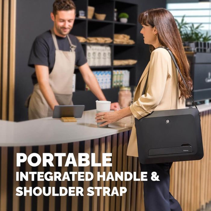 Fellowes BREYTA prenosna torba z vgrajenim stojalom za prenosni računalnik, črna - slika 4