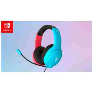 TURTLE BEACH NINTENDO SWITCH 2 AIRLITE FIT ŽIČNE SLUŠALKE NEON MODRO RDEČE BARVE