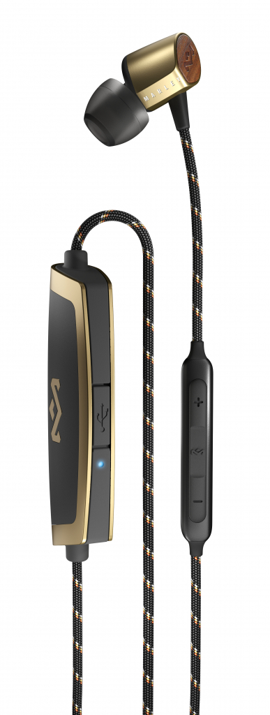 House of Marley Uplift Bluetooth ušesne slušalke - medenina barve - slika 3