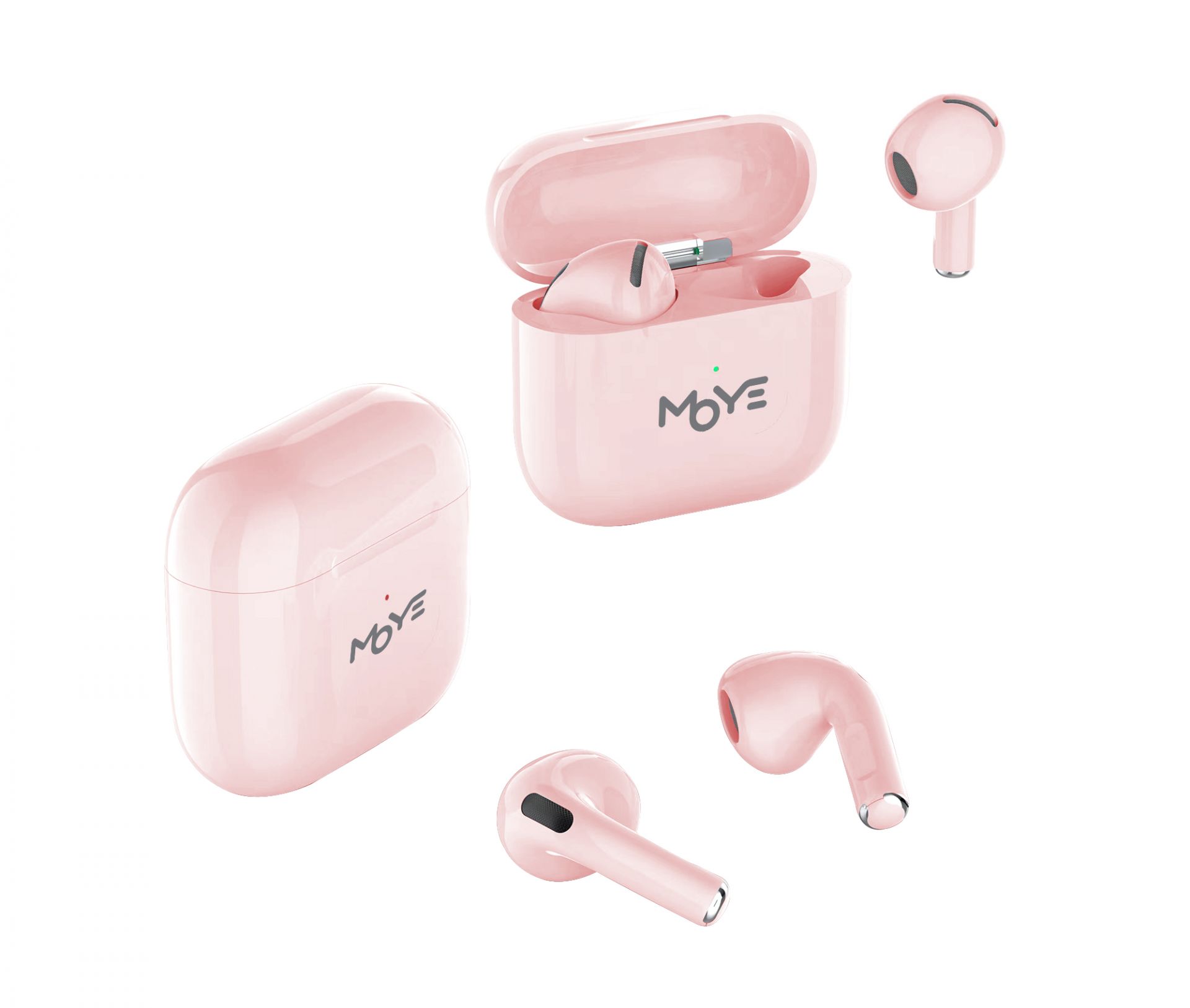 MOYE AURRAS 3 LITE brezžične slušalke - roza barve - slika 2