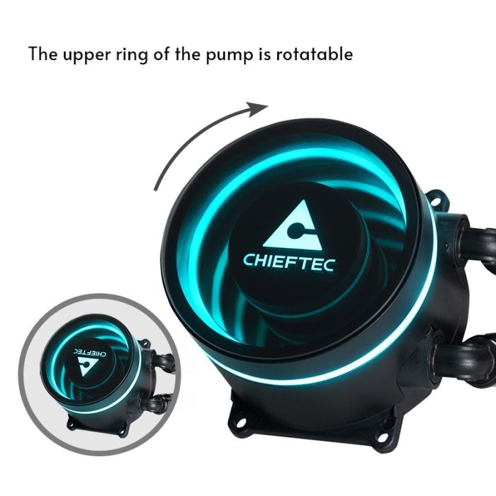 Chieftec Iceberg 240mm A-RGB vodno hlajenje za INTEL/AMD procesorje - slika 4