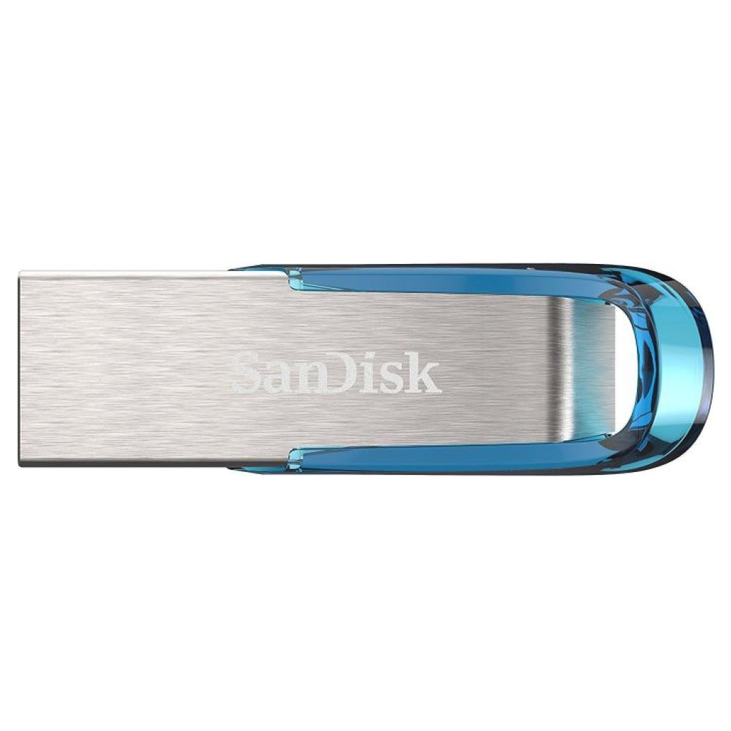 Spominski ključek 64GB USB 3.0 Sandisk Ultra Flair 150MB/s - kovinski/brez pokrovčka/moder-srebrn (SDCZ73-064G-G46B) - slika 2