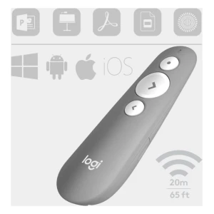 Logitech Presenter R500s Wireless, rdeč laser, USB