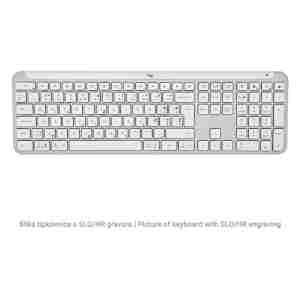 Logitech tipkovnica Signature Slim K950, bela, SLO gravura