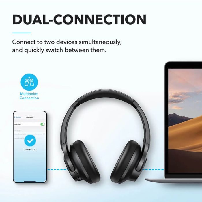 Anker Soundcore Q20i naglavne bluetooth slušalke, črne - slika 5