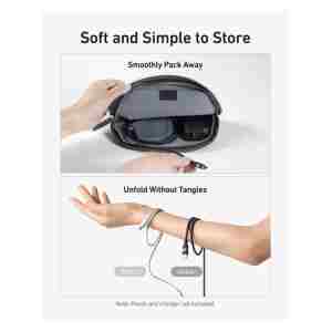 Anker pleteni USB-C na USB-C kabel 240 W, 1,8m, črn