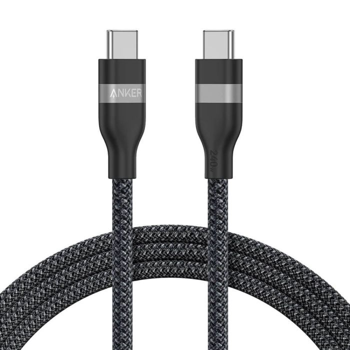 Anker pleteni USB-C na USB-C kabel 240 W, 0,9m, črn