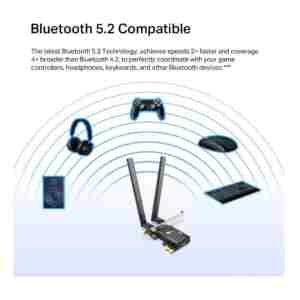 TP-LINK AX3000 Wi-Fi 6 Bluetooth 5.2 PCIe Adapter