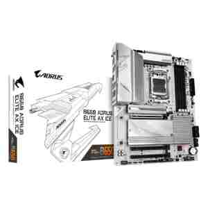 GIGABYTE B650 AORUS ELITE AX ICE, DDR5, SATA3, USB3.2Gen2x2, DP, 2.5GbE, WiFi 6E, AM5 ATX