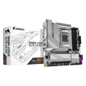 GIGABYTE B650M AORUS ELITE AX ICE, DDR5, SATA3, USB3.2Gen2x2, DP, 2.5GbE, WiFi 6E, AM5 mATX