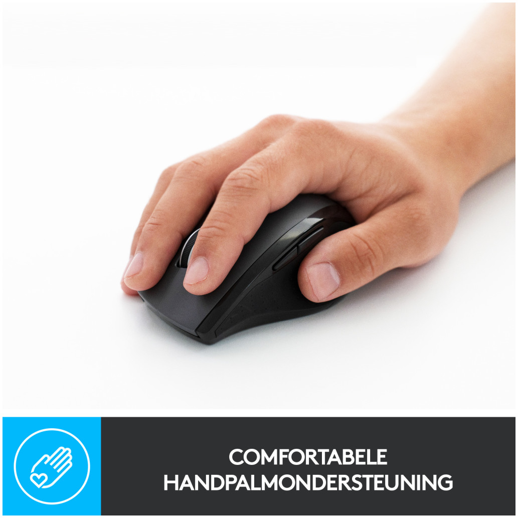 Miš brezžična ergonomska za desničarje Logitech M705 Marathon For Business 1000DPI nano temno siva (910-006034) - slika 4