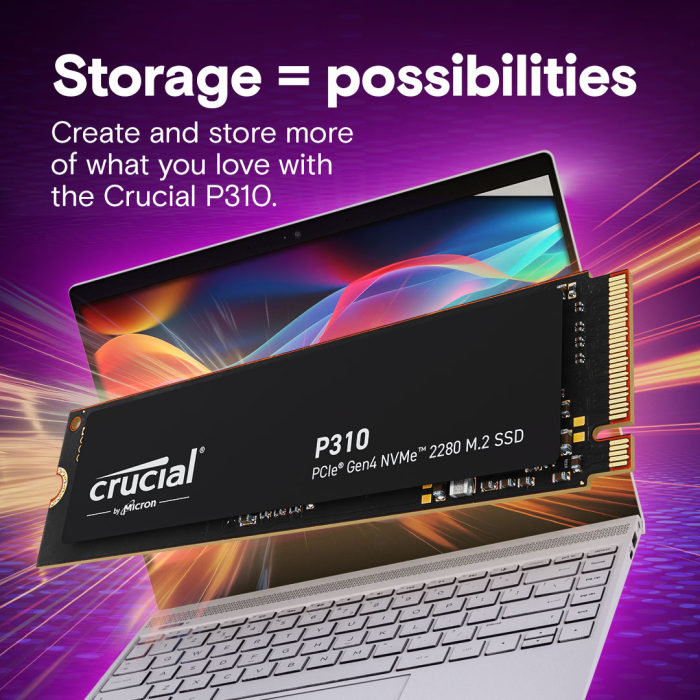 Crucial P310 2TB PCIe Gen4 NVMe 2280 M.2 SSD - slika 2