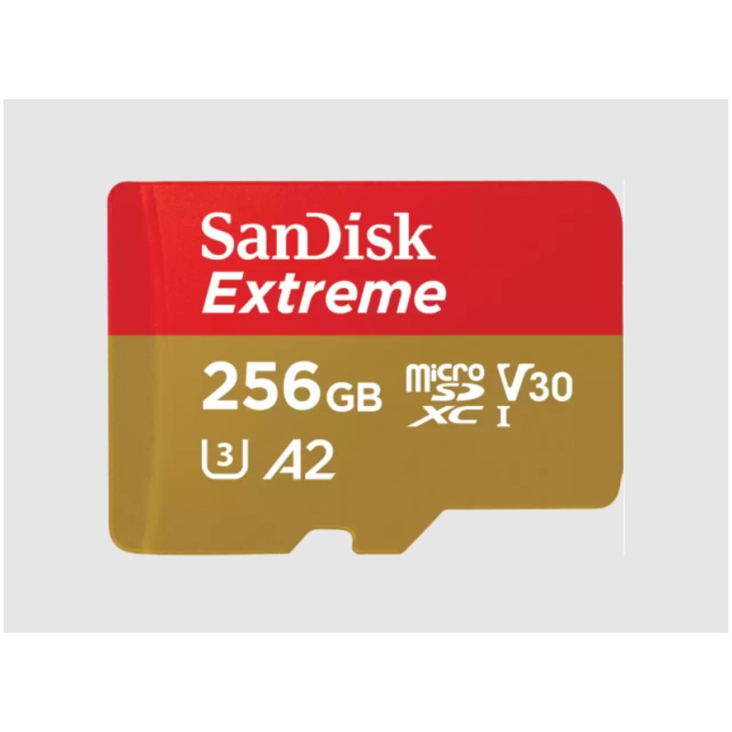 Spominska kartica microSDXC 256GB Sandisk 190MB/s/130MB/s U3 V30 UHS-I +adapter (SDSQXAV-256G-GN6MA) - slika 2