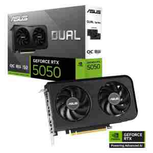 Grafična kartica ASUS Dual GeForce RTX 5050 OC, 8GB GDDR6, PCI-E 5.0 DUAL-RTX5050-O8G