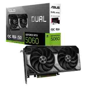 Grafična kartica ASUS Dual GeForce RTX 5060 OC, 8GB GDDR7, PCI-E 5.0 DUAL-RTX5060-O8G