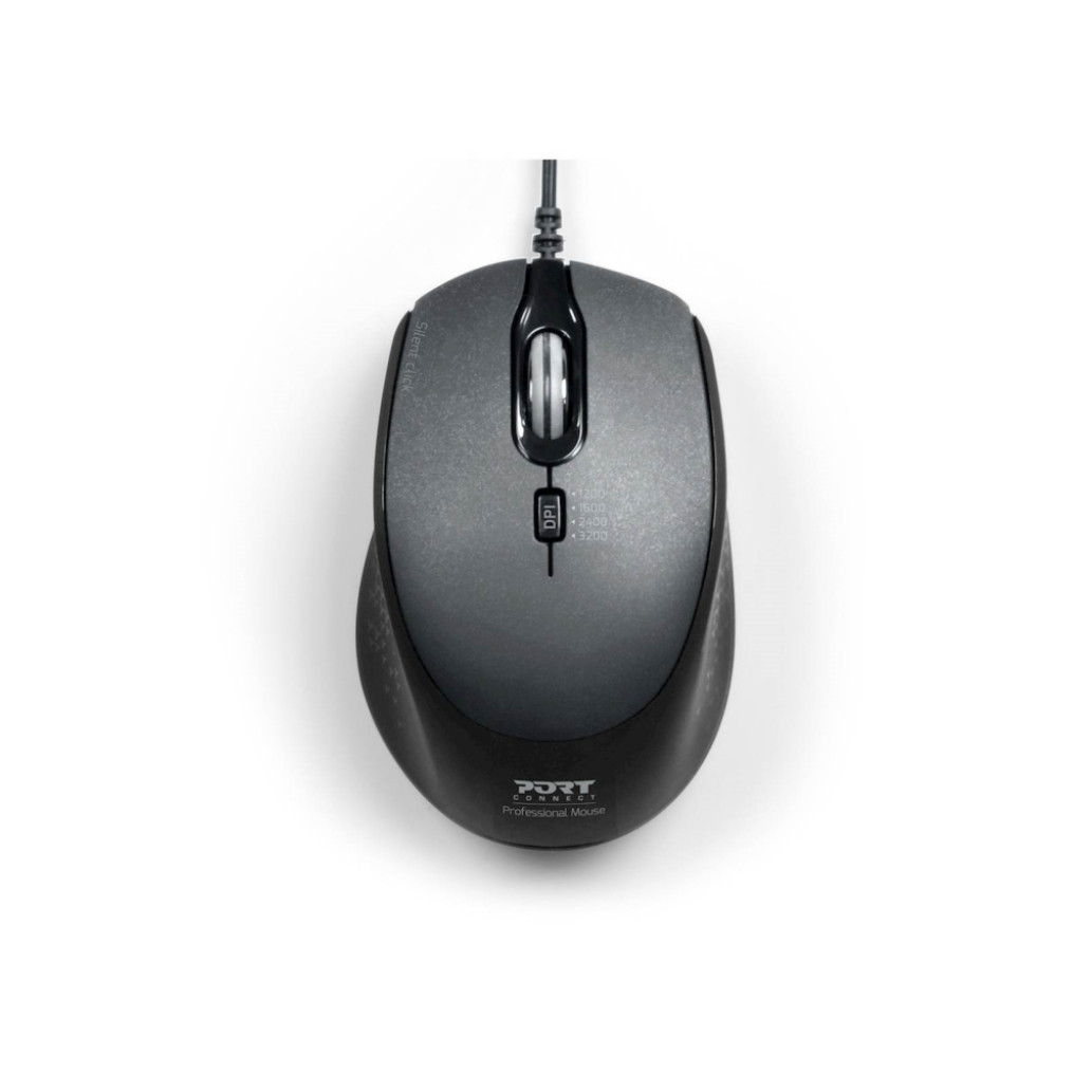 Miš Port USB-C/A 900711 desktop črna 3600DPI (900711)