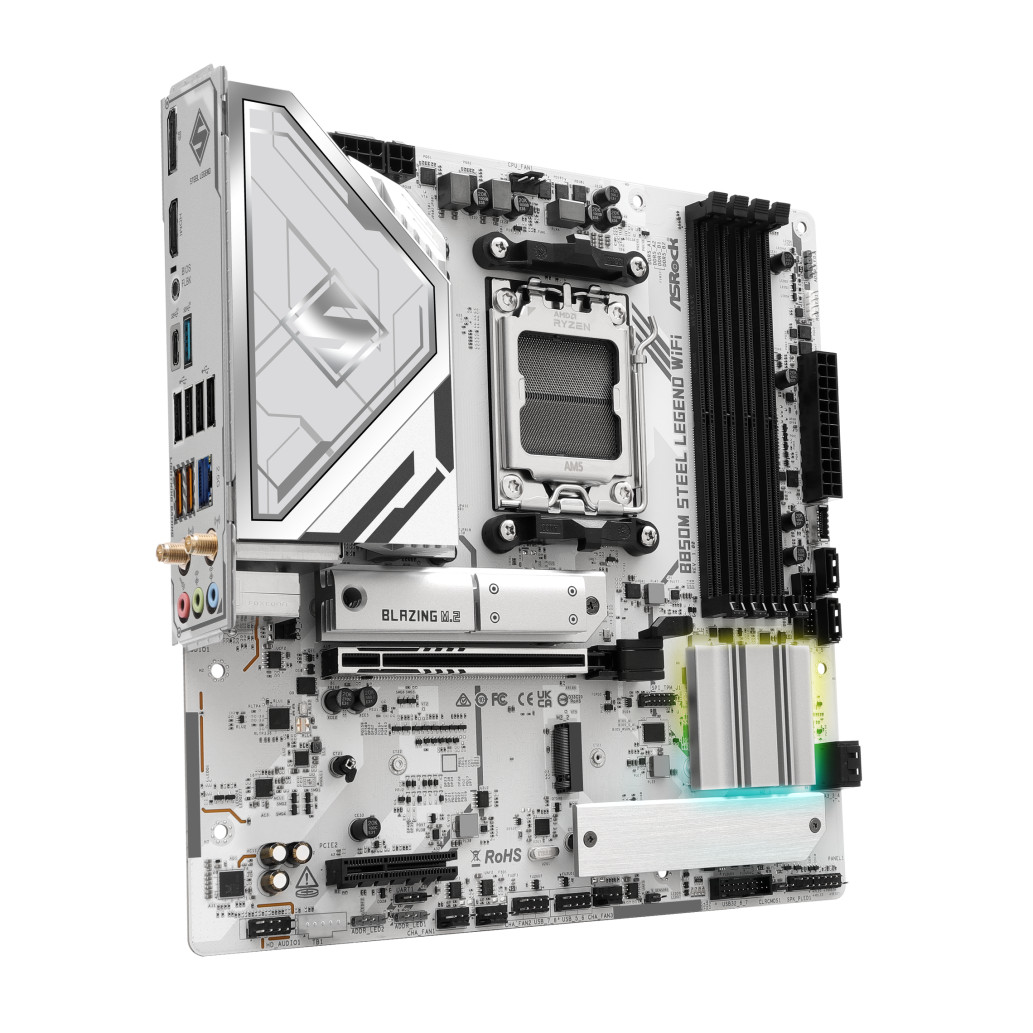 Osnovna plošča AM5 Asrock Steel Legend WiFi microATX 1xHDMI 1.4 1xDisplayPort - slika 2