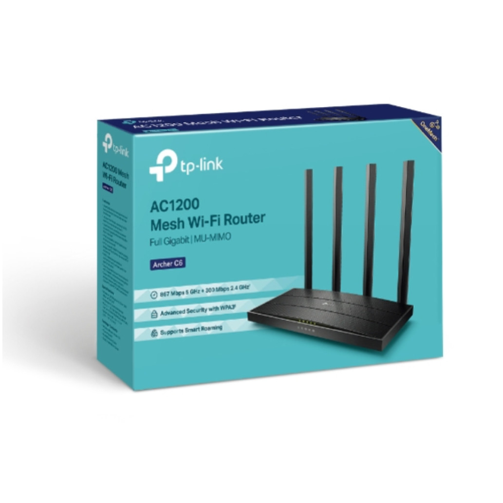 Usmerjevalnik brezžični TP-Link WiFi5 802.11ac AC1200 867Mbit/s dualband MU-MIMO 4xLAN 4x antena (ARCHER C6 V3.2) - slika 3