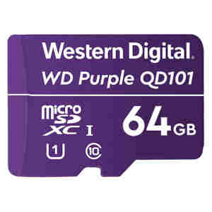 Spominska kartica SDXC-Micro 64GB WD Purple 80MB/s U1 UHS-I (WDD064G1P0C)