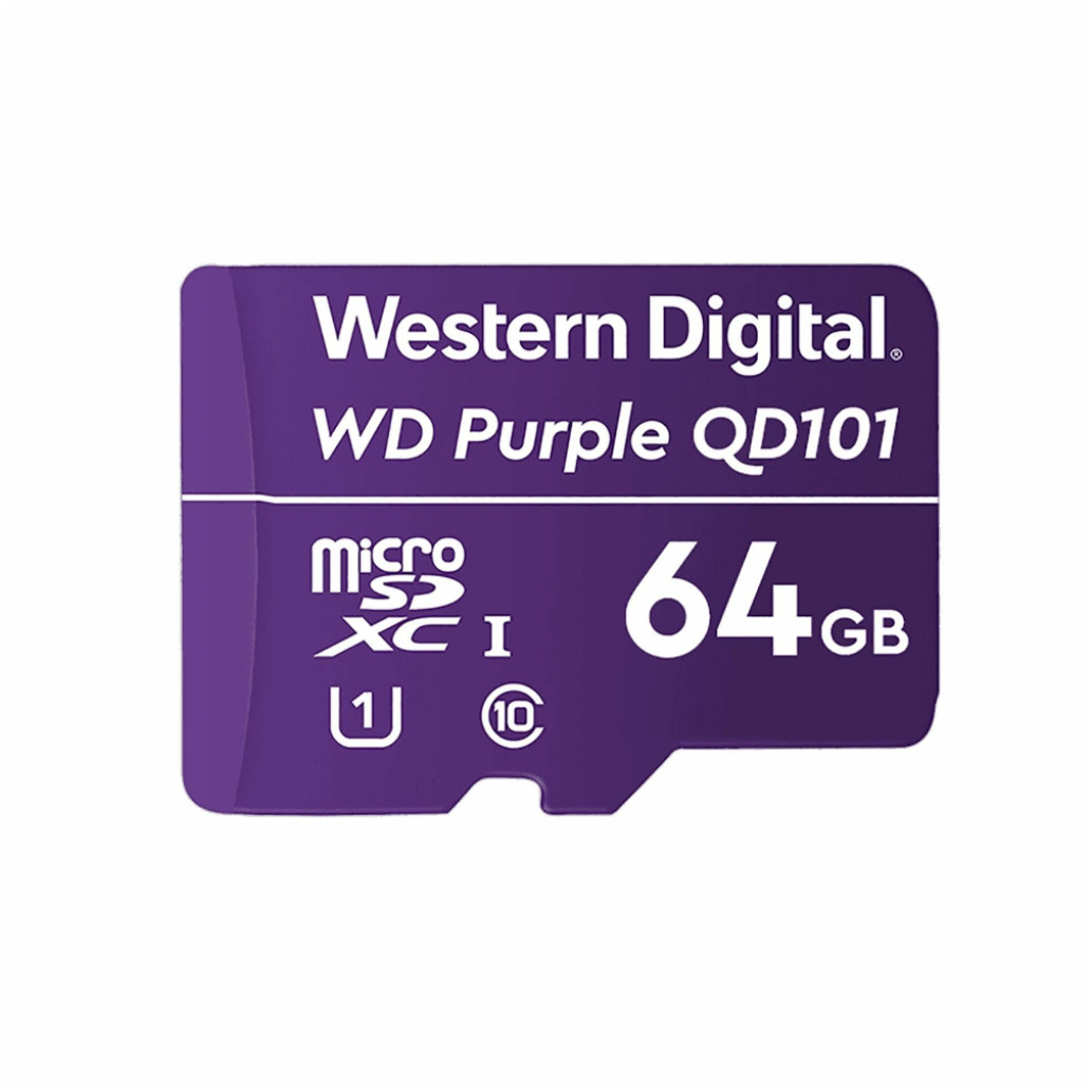 Spominska kartica microSDXC 64GB WD Purple SC QD101 90MB/s/40MB/s U1 UHS-I (WDD064G1P0C)