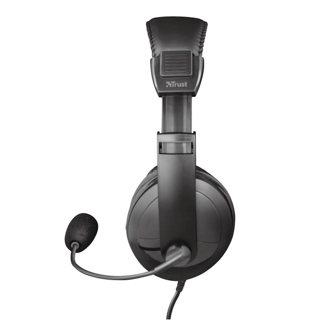 Slušalke žične Trust naglavne z mikrofonom 1x3,5mm QUASAR črne (21661) - slika 3