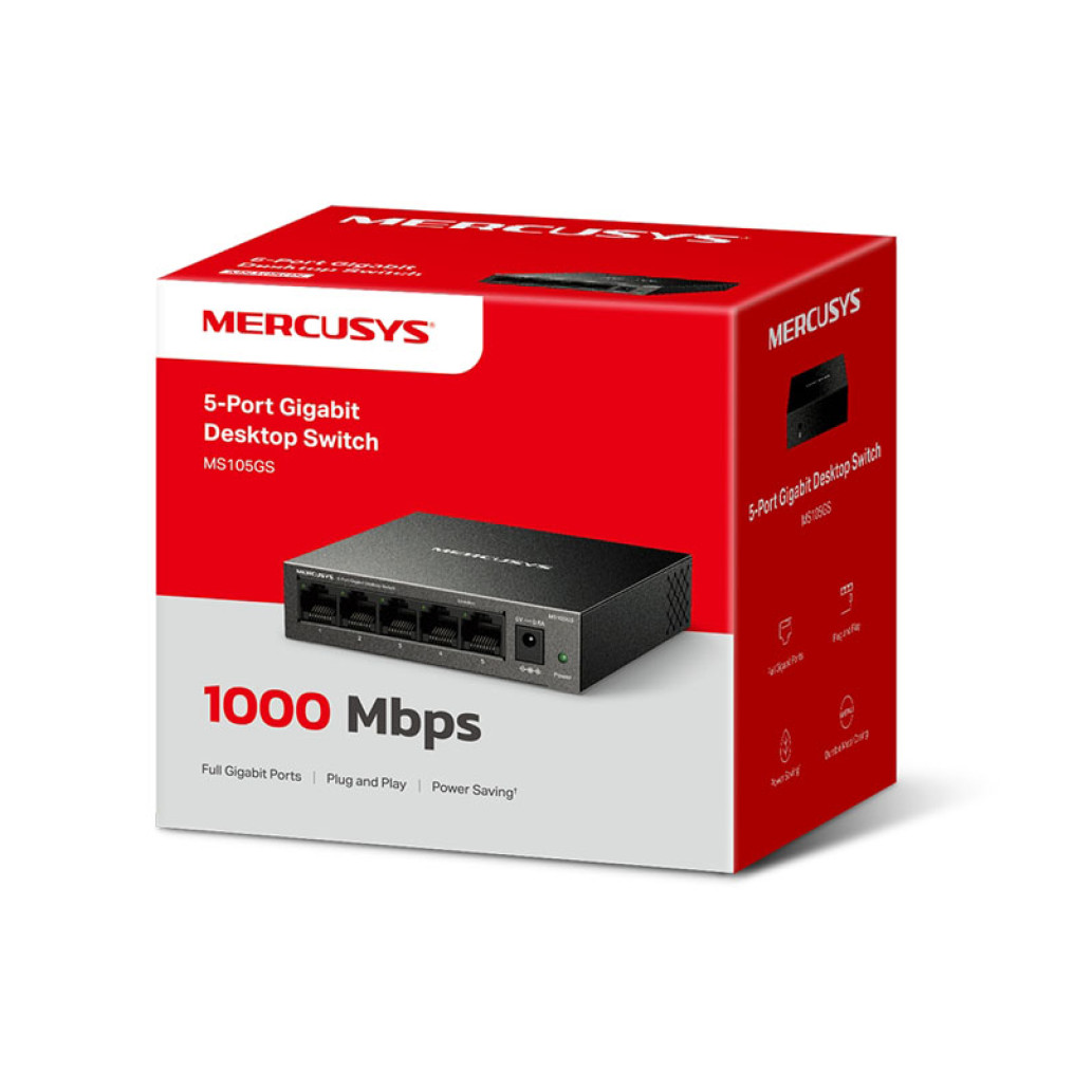 STIKALO 5-PORT MERCUSYS MS105GS 10/100/1000 (MS105GS) - slika 3