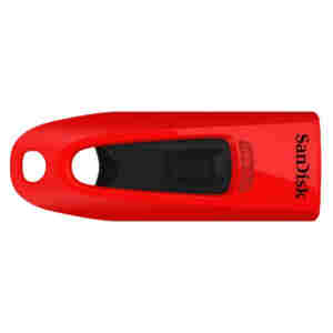 Spominski ključek 32GB USB 3.0 Sandisk Ultra 100MB/s - plastičen/drsni/rdeč (SDCZ48-032G-U46R)