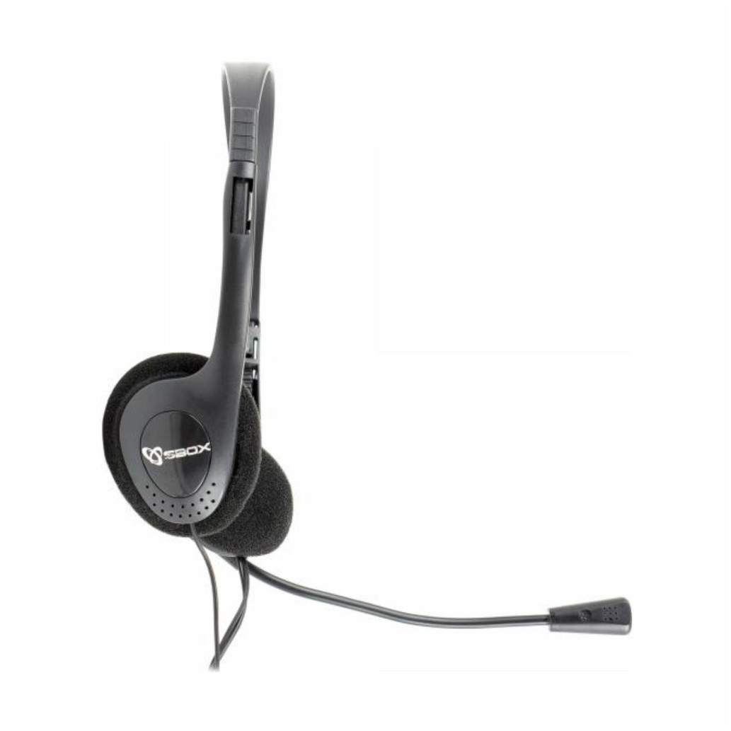 Slušalke žične SBOX naglavne z mikrofonom 2x3,5mm HS-201 črne (HS-201) - slika 2