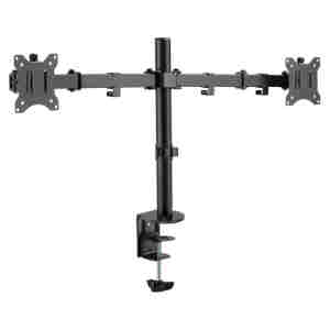 Nosilec za LCD monitor dvojni 33 - 82 cm (13"-32") do 8kg na roko - pritrditev na rob mize LogiLink (BP0098)